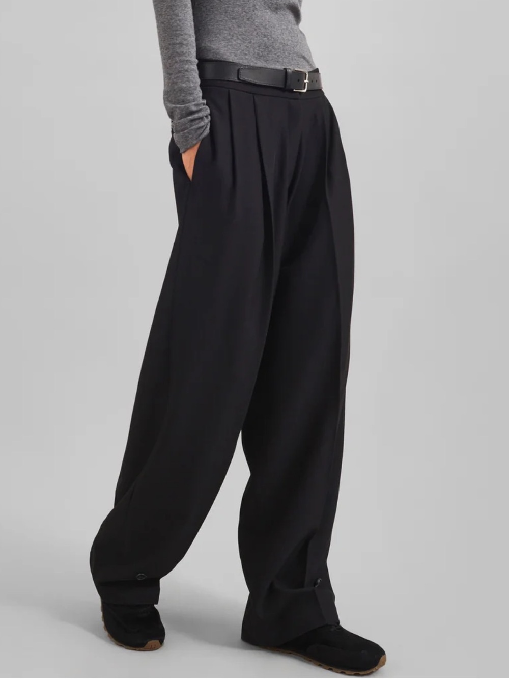 The Frankie Shop Doyer Pleated Trousers Black S